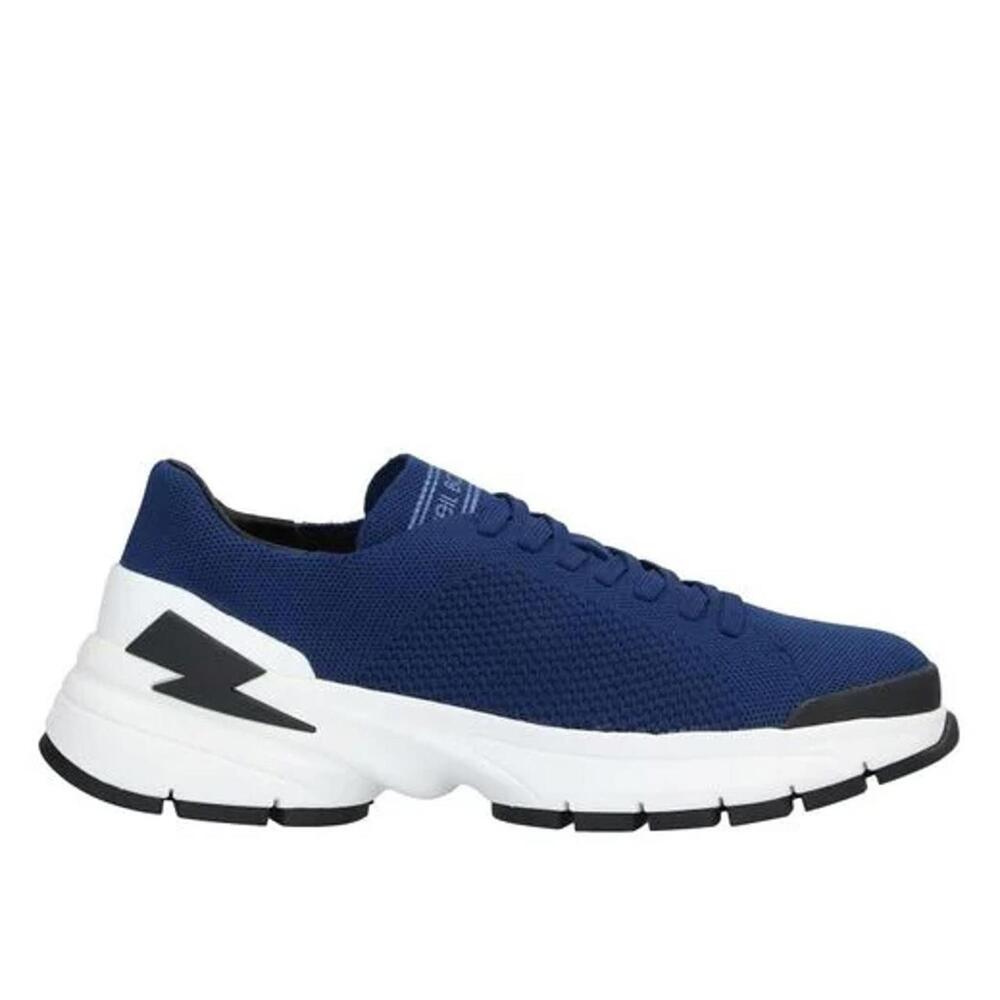 Neil Barrett Bolt Lace-Up Men's Sneaker Blue Size US 12 / EU 45 NWB $600